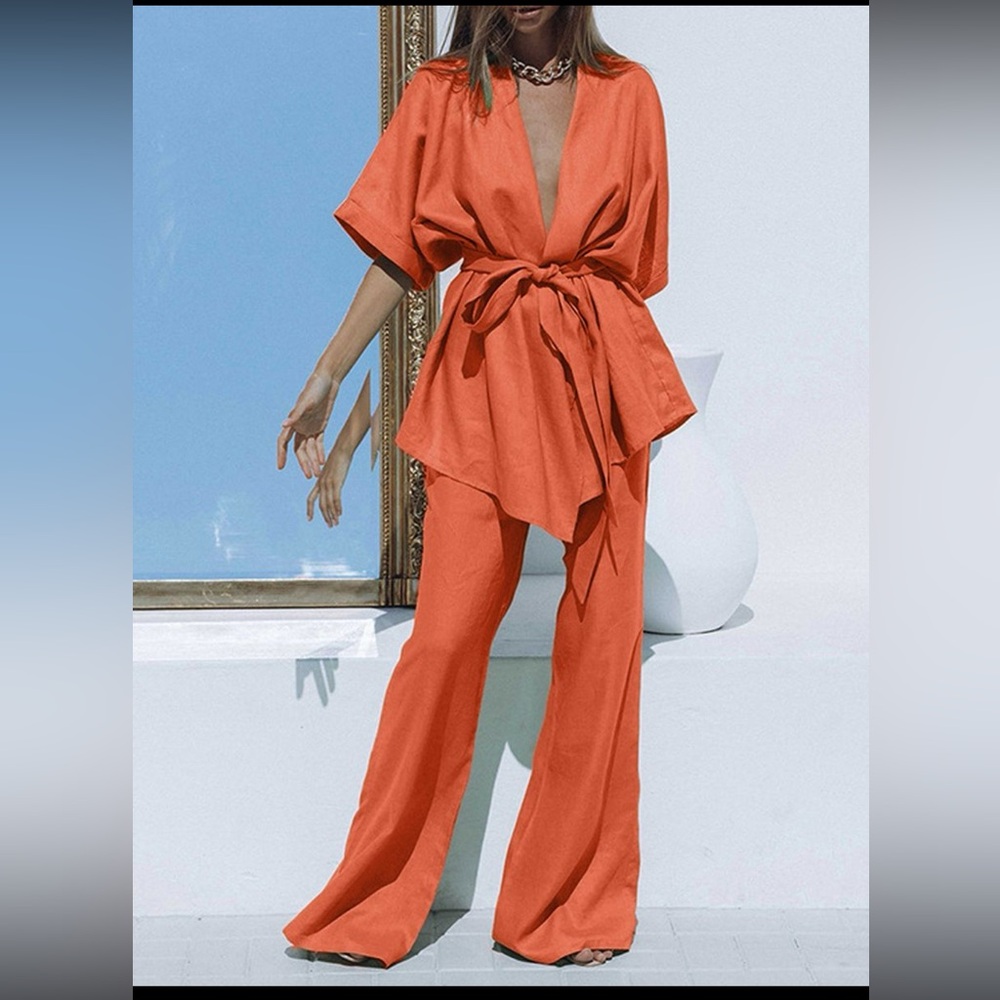 Commense Vibrant Orange Jumpsuit